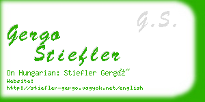 gergo stiefler business card